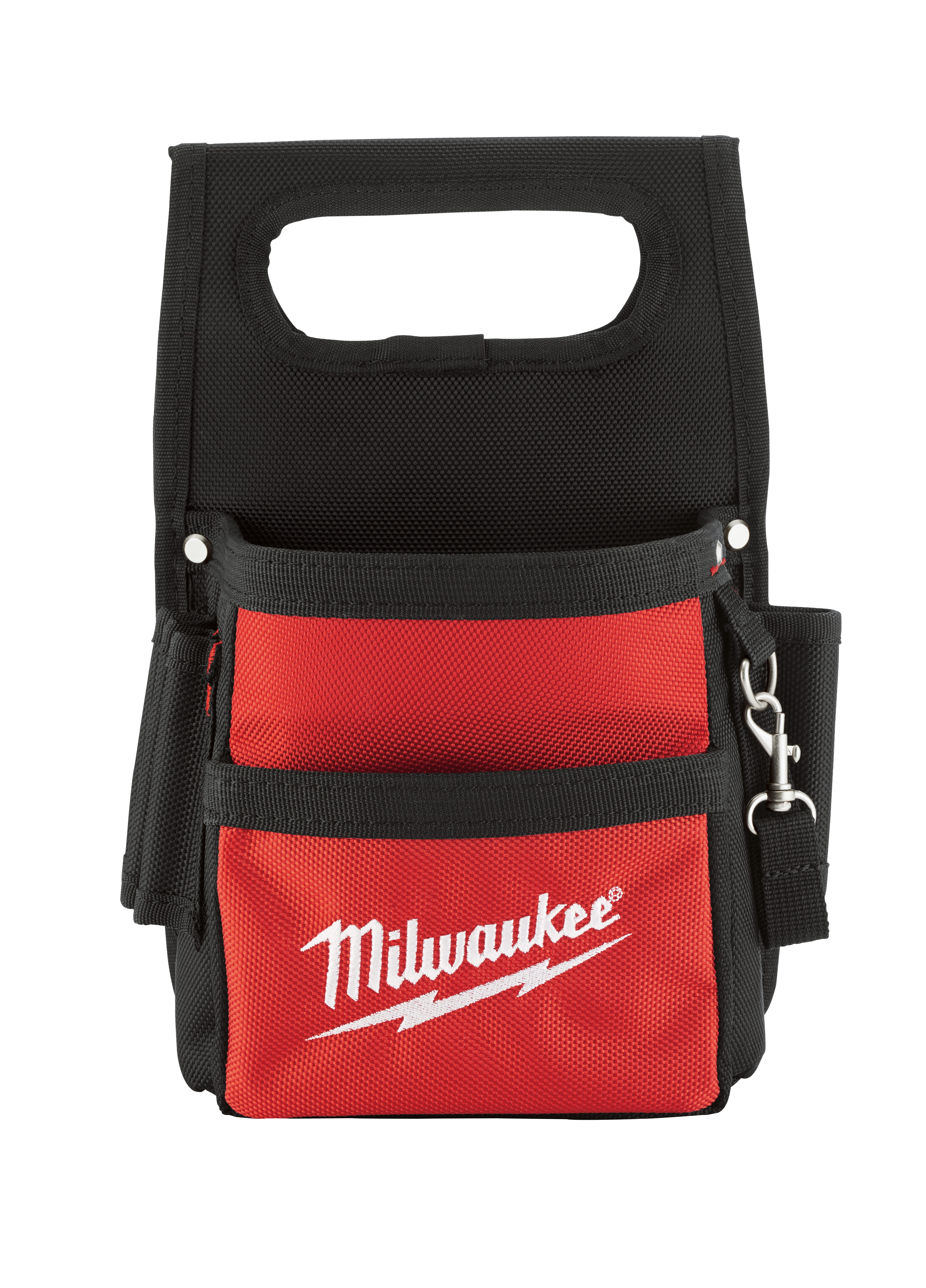 Milwaukee® 48-22-8111 Compact Electrician's Work Pouch, Ballistic Nylon, Black/Red